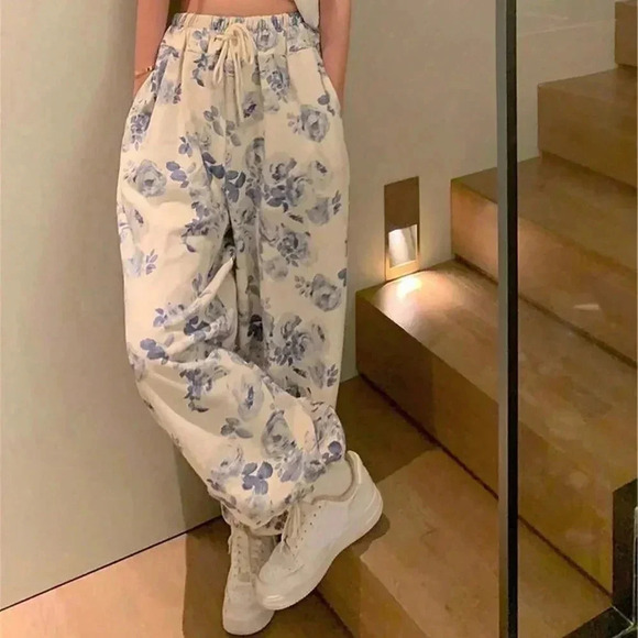 Multicolor Boho Women's Printed Short Camisole Top & Strapless Wide-Leg Pants - Picture 5 of 5